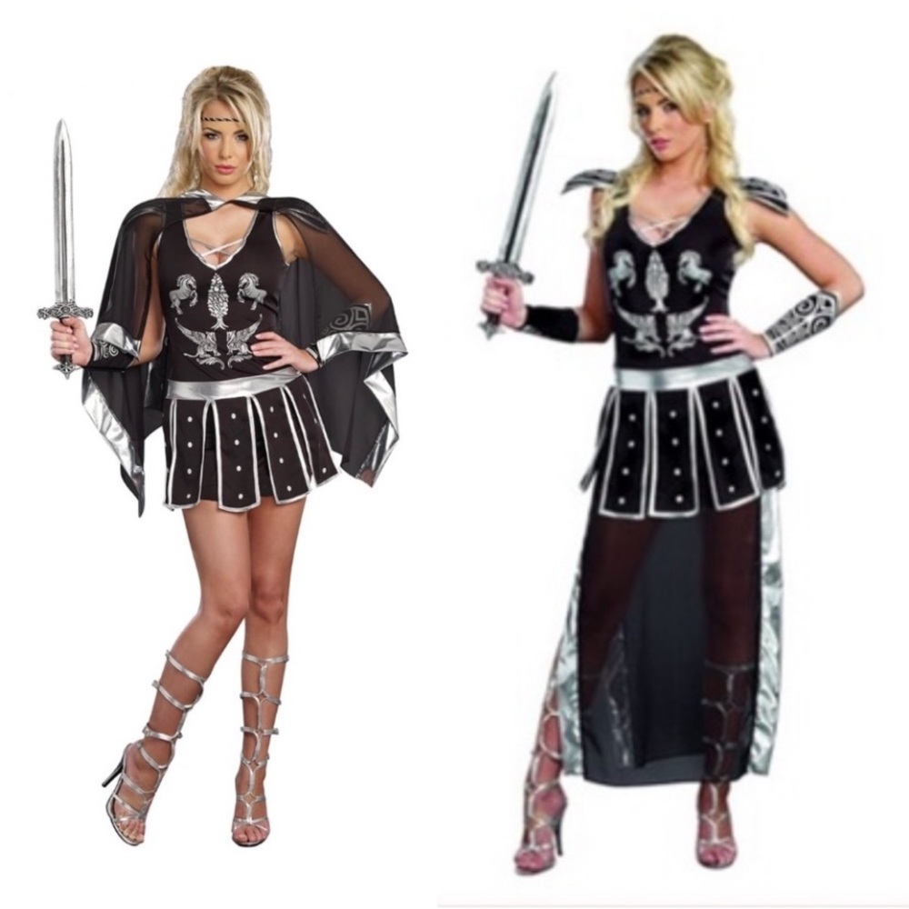 🎃 NWT DreamGirl “Glorious Gladiator” Convertible 3 Piece Costume, Women’s Size L